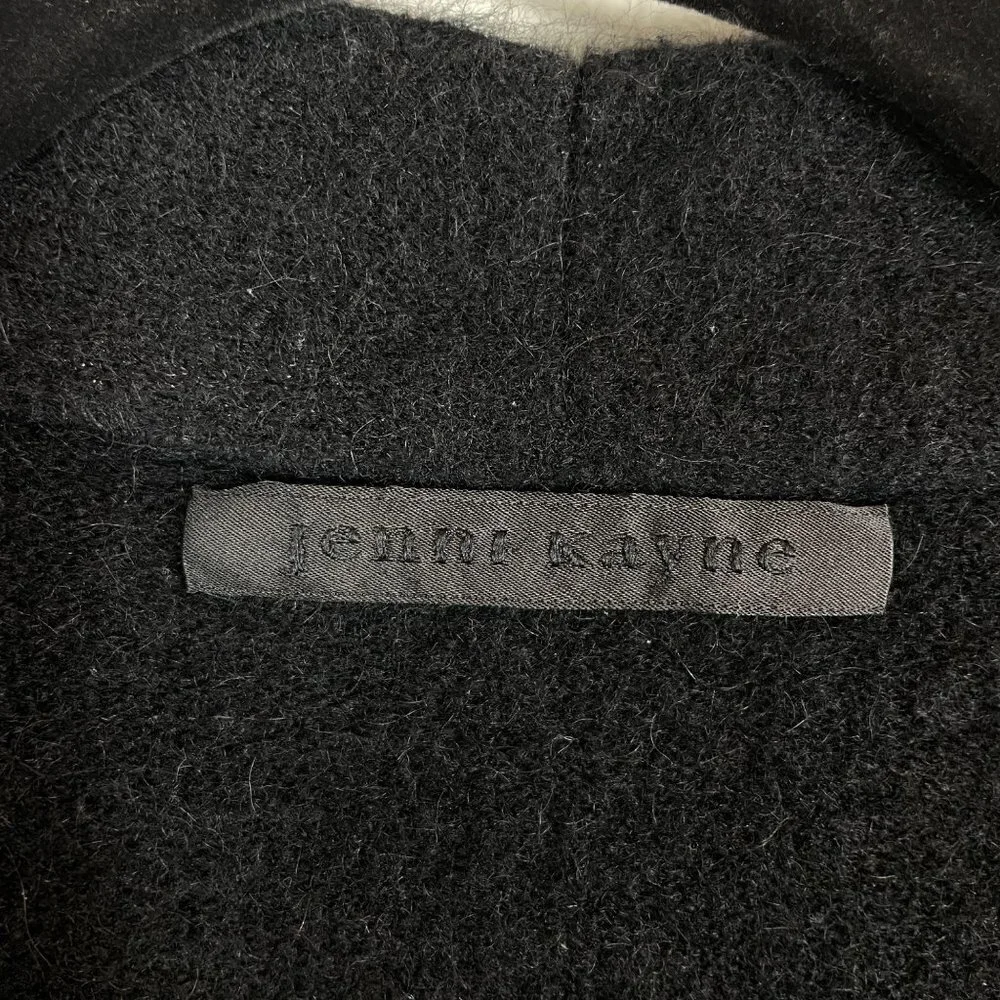 Jenni Kayne Merino Wool Blend Open Front Cardigan Sweater Coat Black Size S - Picture 3 of 8